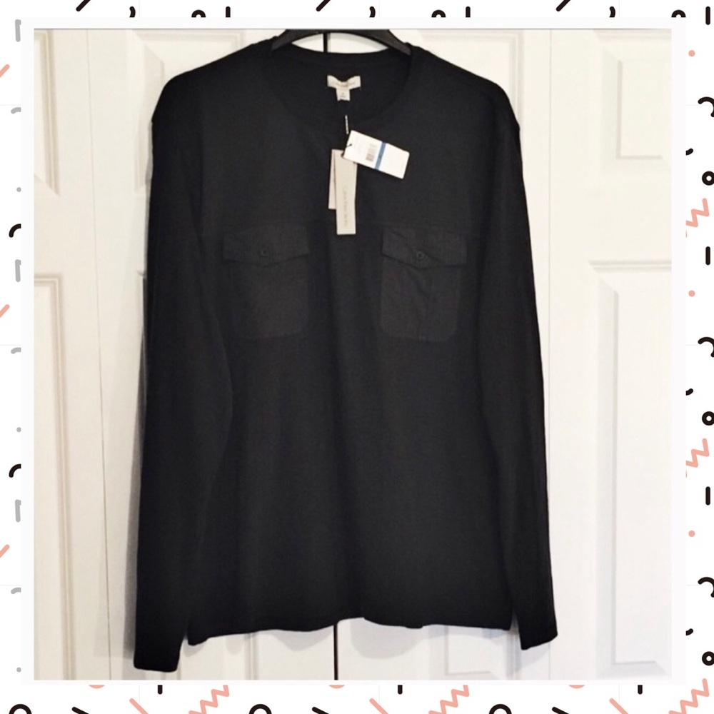 Calvin Klein Men’s Navy Blue Long Sleeve Shirt XL